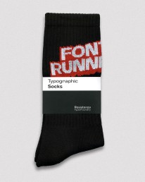 Graphic Typography Sport Socks. 