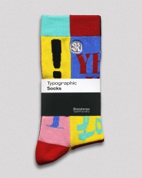 Vibrant color-block socks