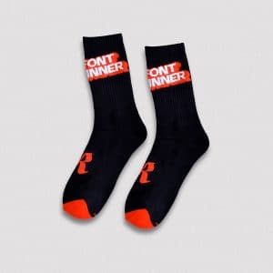 Graphic Typography Sport Socks. "Font Runner" Lettering